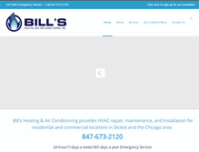 Tablet Screenshot of billsheatingairconditioning.com